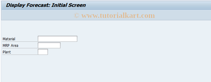 SAP TCode MP32 - Display Material Forecast