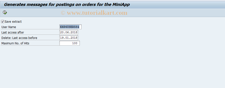 SAP TCode MPOORDPOSALERT - Extracts of Critical Line Items ORD