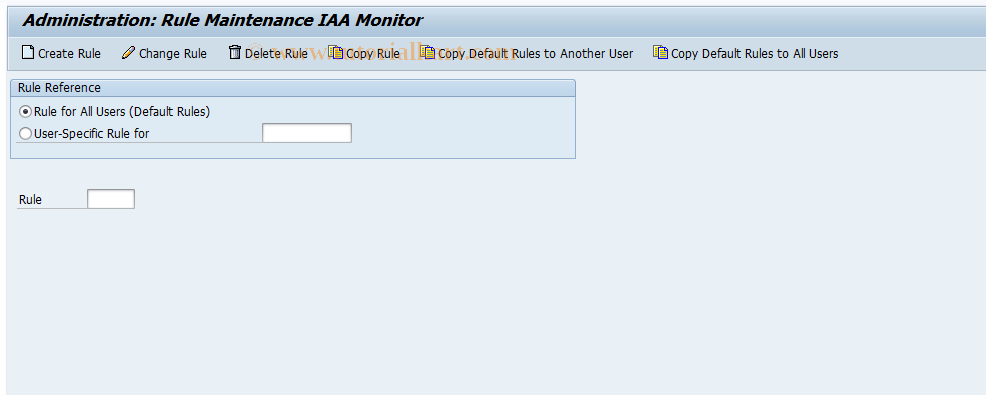 SAP TCode MPO_ILV - Rule Maintenance for IAA Monitor