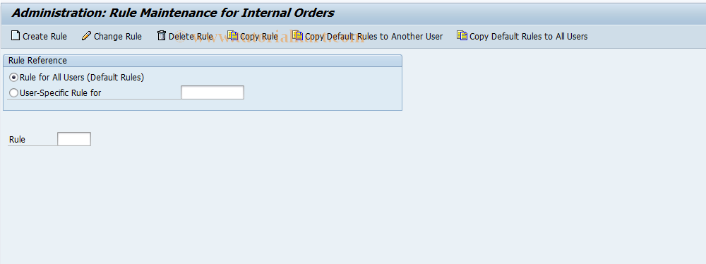 SAP TCode MPO_ORD - Rule Maintenance for Order Monitor
