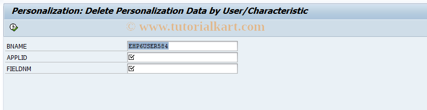SAP TCode MPO_PERS_DATA_DELETE - Delete User's Personalization Data