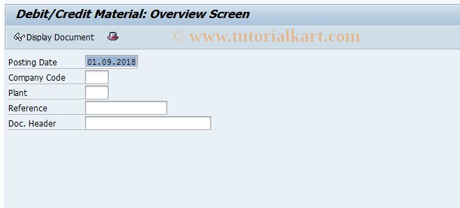 SAP TCode MR22 - Material Debit/Credit