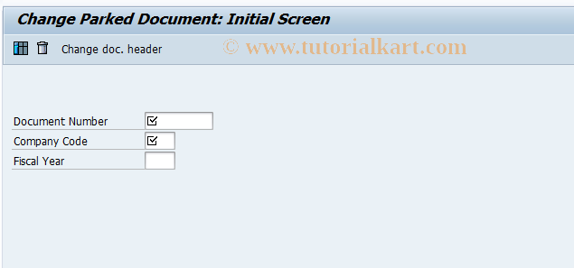 SAP TCode MR42 - Change Parked Invoice