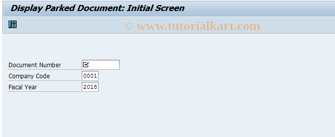 SAP TCode MR43 - Display Parked Invoice