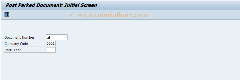 SAP TCode MR44 - Post Parked Document