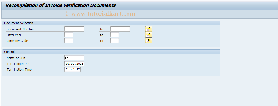 SAP TCode MRBWNEU - Recompilation