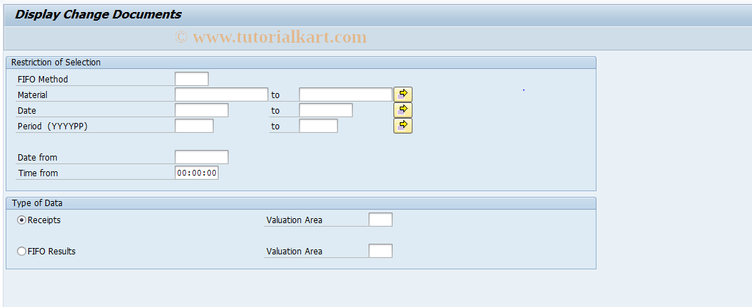 SAP TCode MRF2 - Diplay Documents (FIFO)