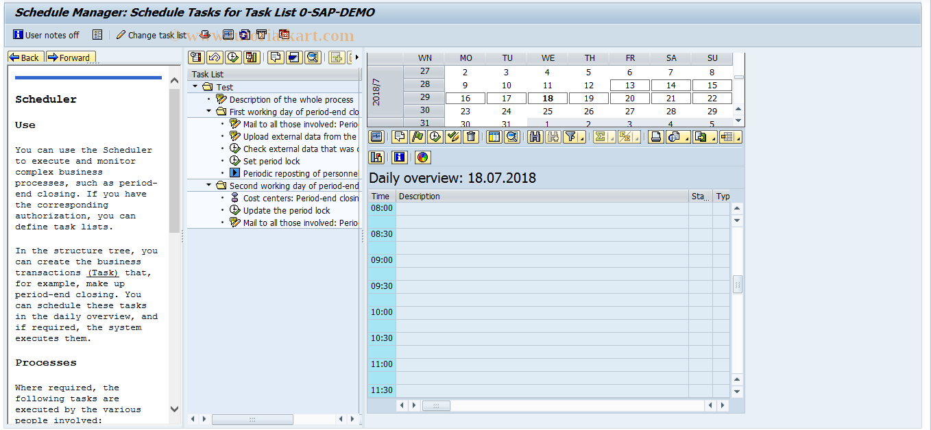 SAP TCode MRY_SCMA - Execute via Schedule Manager