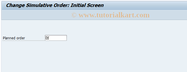 SAP TCode MS12 - LTP: Change planned order