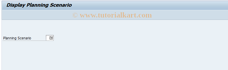 SAP TCode MS33 - Display planning scenario