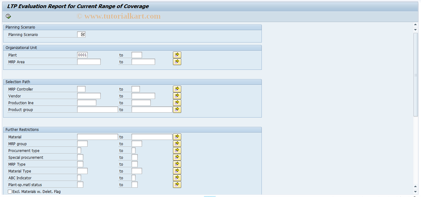 SAP TCode MSDO - LTP Evaluation Report RoC Online