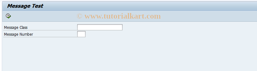 SAP TCode MSG_TEST - Test Message
