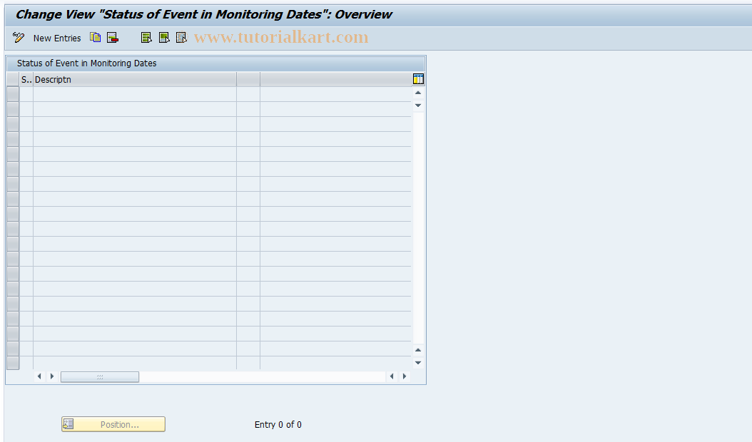 SAP TCode NWTM03 - Maintain date status