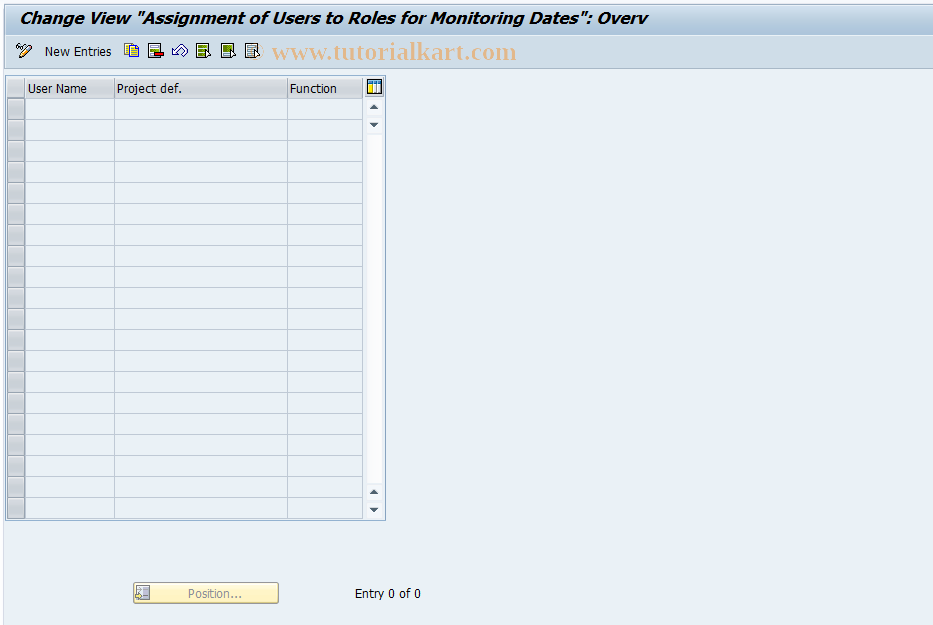 SAP TCode NWTM06 - Edit Assignment of User to Role