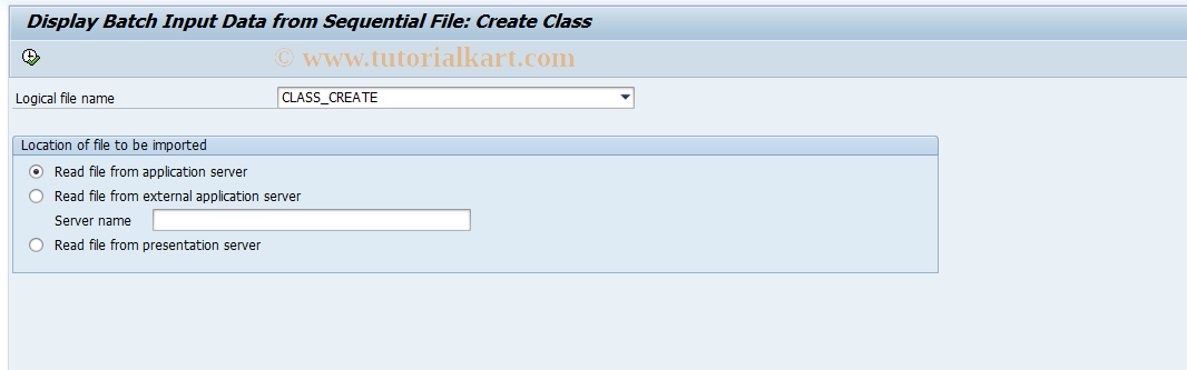 SAP TCode O023 - Display Class Maintenance Data File