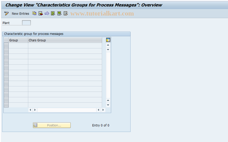 SAP TCode O08C - Release Characteristic Group for Procurement Messages