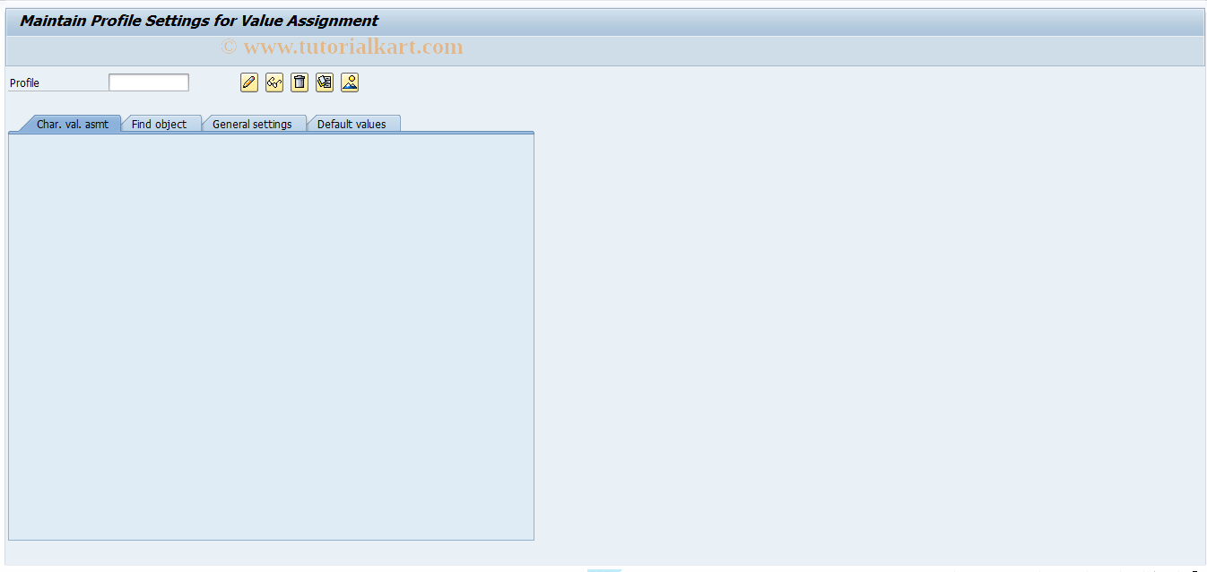 SAP TCode O2CL - Profile for User Settings