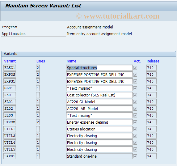 sap automatic account assignment tcode