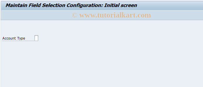 SAP TCode O7F4 - Item Display Field Sel.Conditions