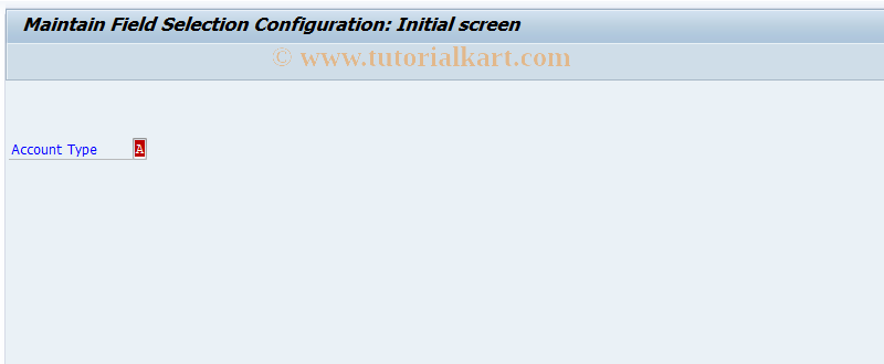 SAP TCode O7F6 - Item Display Field Selection Sort