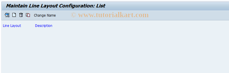 SAP TCode O7Z2 - Document Posting Line Layout