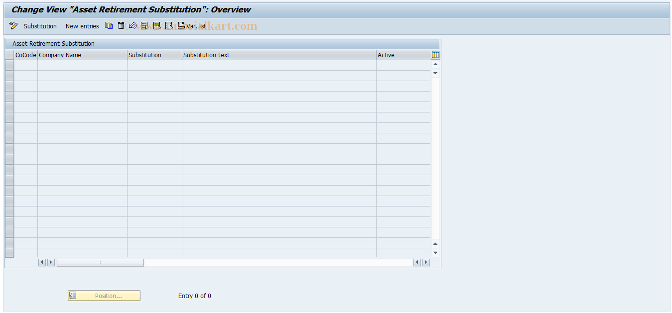 SAP TCode OA01 - Gain/loss substitution -Fixed assets