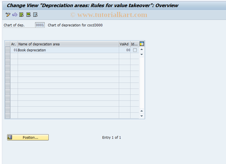 SAP TCode OABC - Depreciation areas/value transfer
