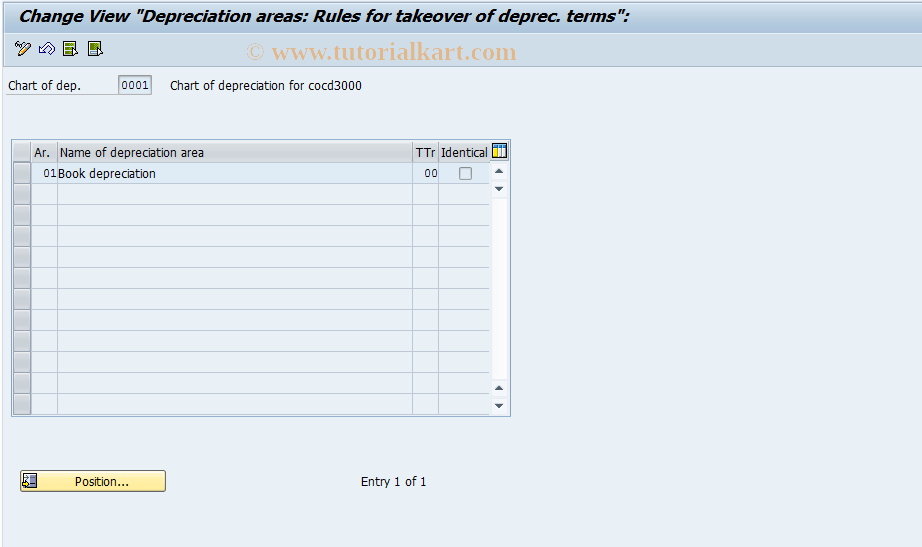 SAP TCode OABD - Depreciation areas/param. transfer
