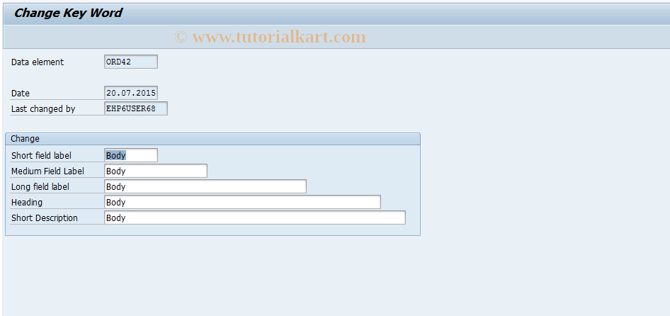 SAP TCode OACC - Customer name for evaluation group 1