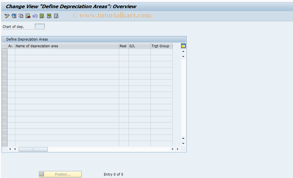 SAP TCode OADB - Define Depreciation Area