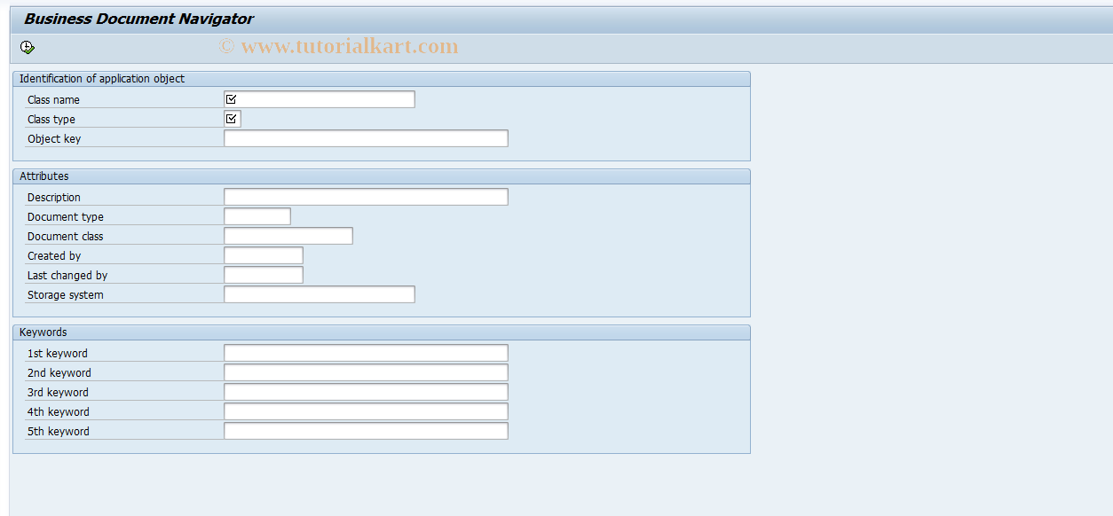 SAP TCode OAER - SAP ArchiveLink: Document search