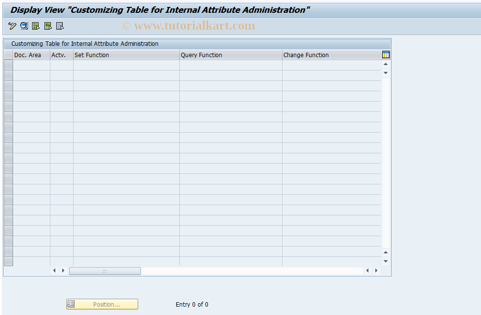 SAP TCode OAIA - Customizing Application Attributes