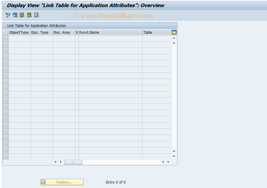 SAP TCode OAIA2 - Customizing Application Attributes