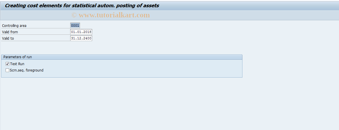 SAP TCode OAK7 - Reconc. acct. as stat. cost element