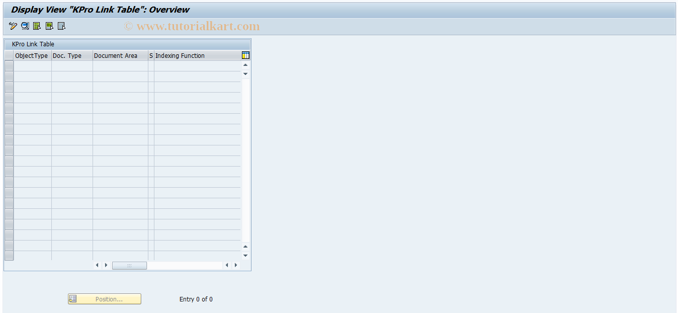 SAP TCode OAKPRO - SAP ArchiveLink KPRO Archivelink