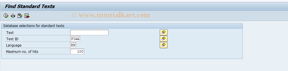 SAP TCode OALX - Define Long Text Templates