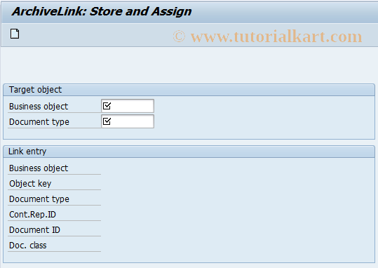 SAP TCode OAOH - ArchiveLink: Create Documents