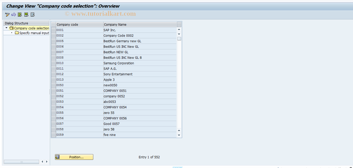 SAP TCode OAYD - Legacy data transfer: Man. entry FC