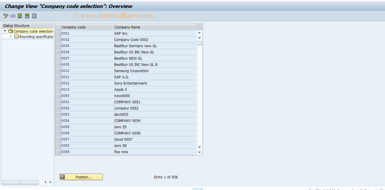 SAP TCode OAYO - Rounding specific. for deprec. area