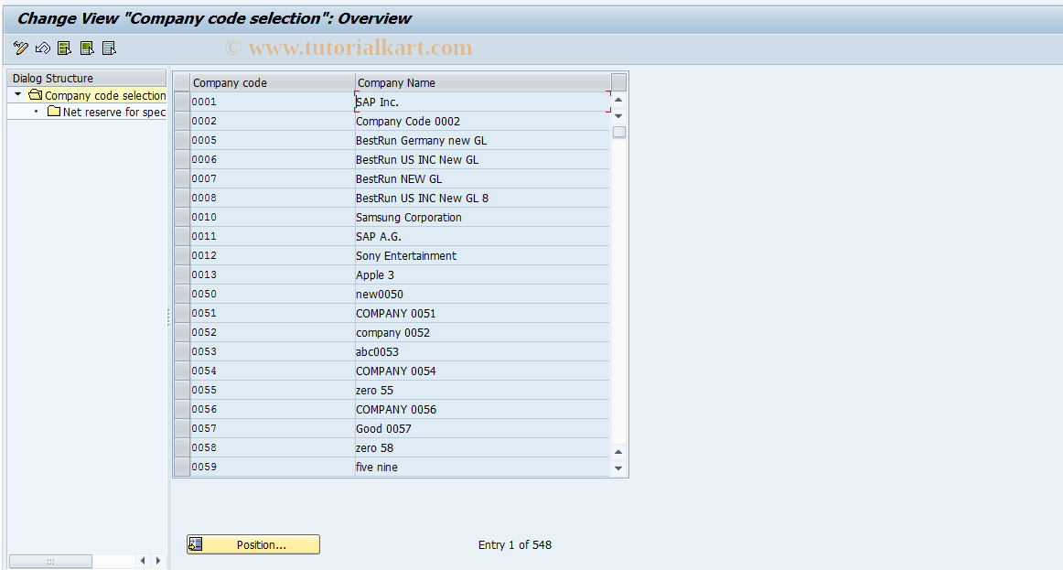 SAP TCode OAYQ - Gross/net resrvs.for special deprec.