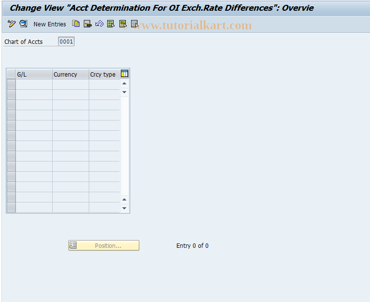 SAP TCode OB09 - C FI Maintain Table T030H