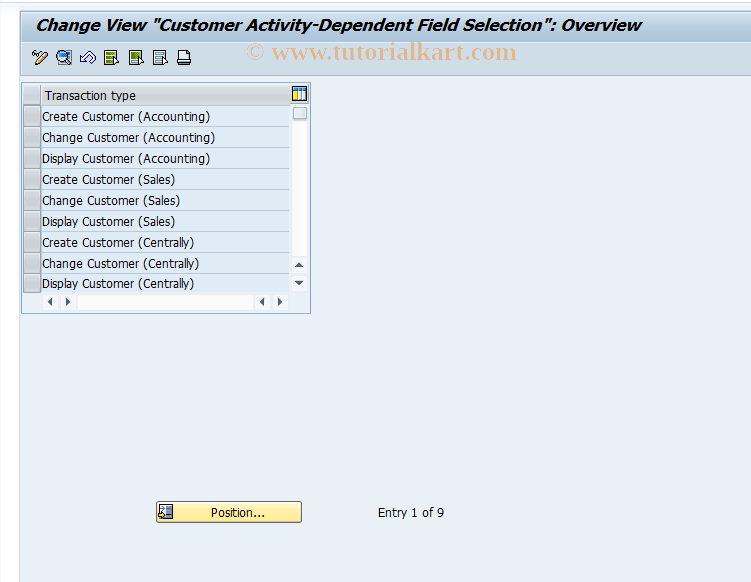 SAP TCode OB20 - C FI Maintain Table T078D