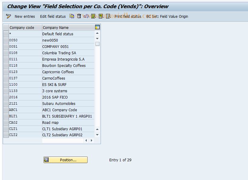 SAP TCode OB24 - C FI Maintain Table T079K