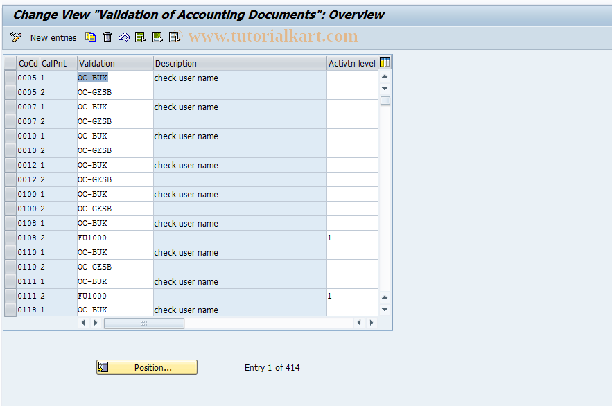 SAP TCode OB28 - C FI Maintain Table T001D