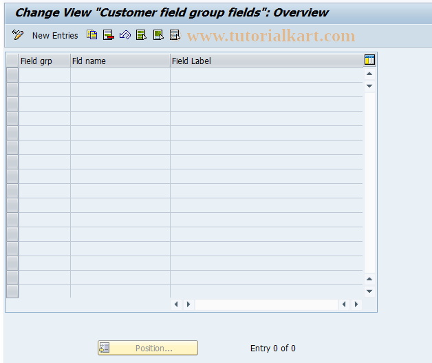SAP TCode OB30 - Accounts Rec: Allocate flds -> fld gps