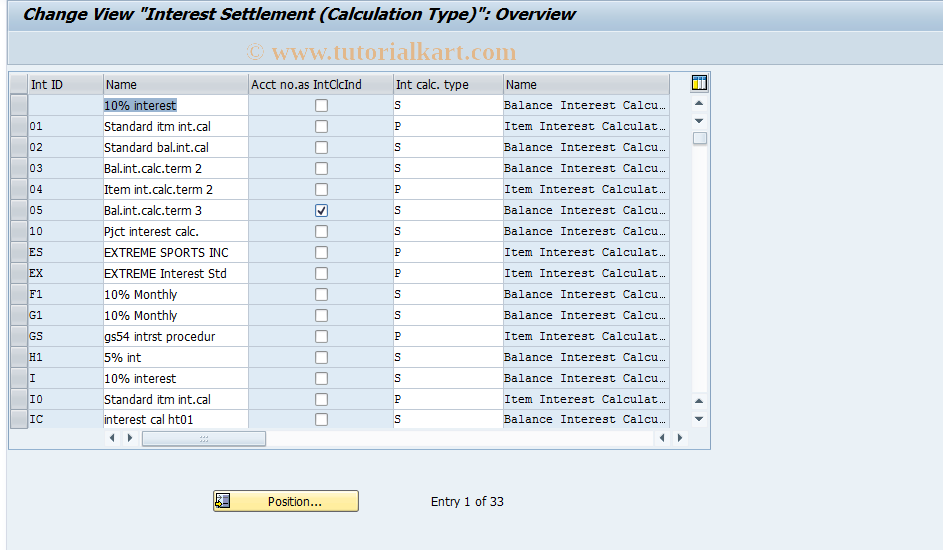 SAP TCode OB46 - C FI Maintain Table T056