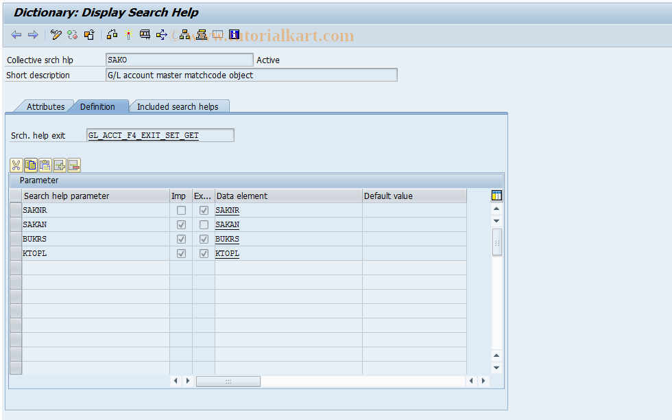 SAP TCode OB48 - C FI Maintain Matchcode SAKO