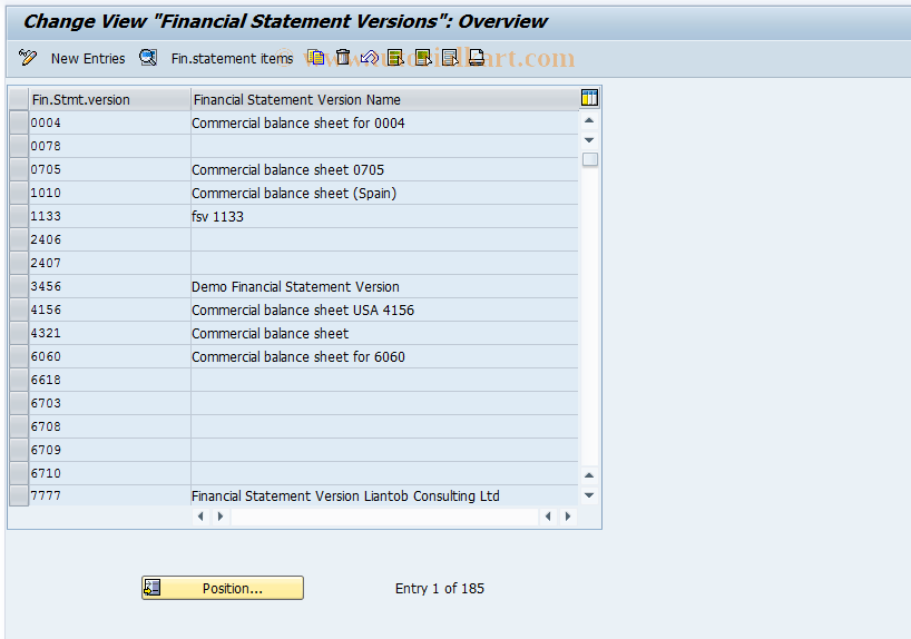 SAP TCode OB58 - C FI Maintain Table T011/T011T