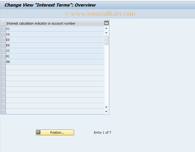 SAP TCode OB82 - C FI Maintain Table T056U