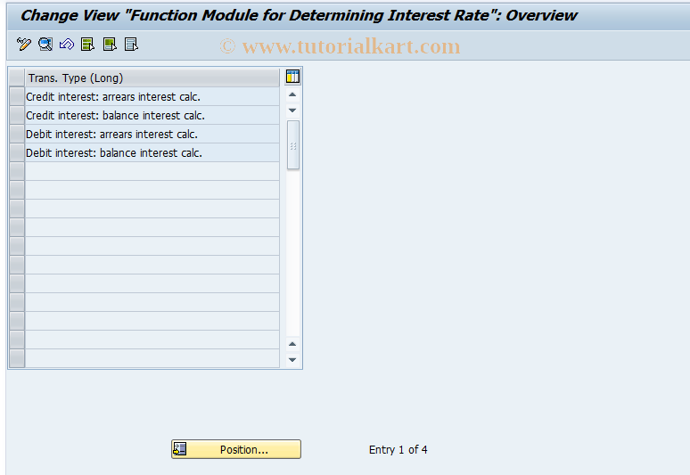 SAP TCode OB85 - C FI Maintain Table T056B